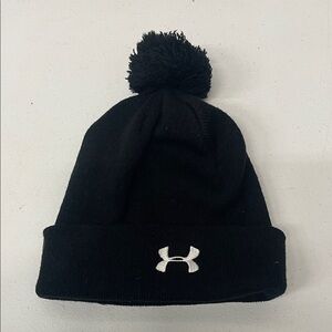 Under Armour Black Pom-Pom Beanie